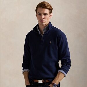 POLO RALPH LAUREN navy Estate-Rib Quarter-Zip Pullover